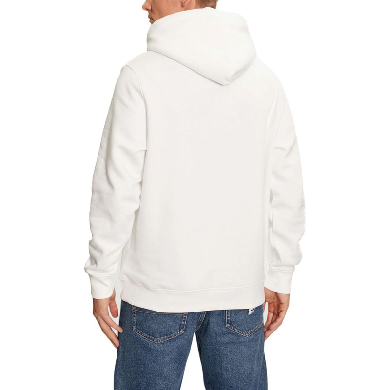 White cotton hoodie-null