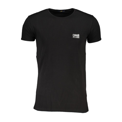 Black cotton men's t-shirt, Black, medium