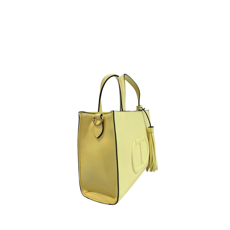 Yellow pu women handbag-null