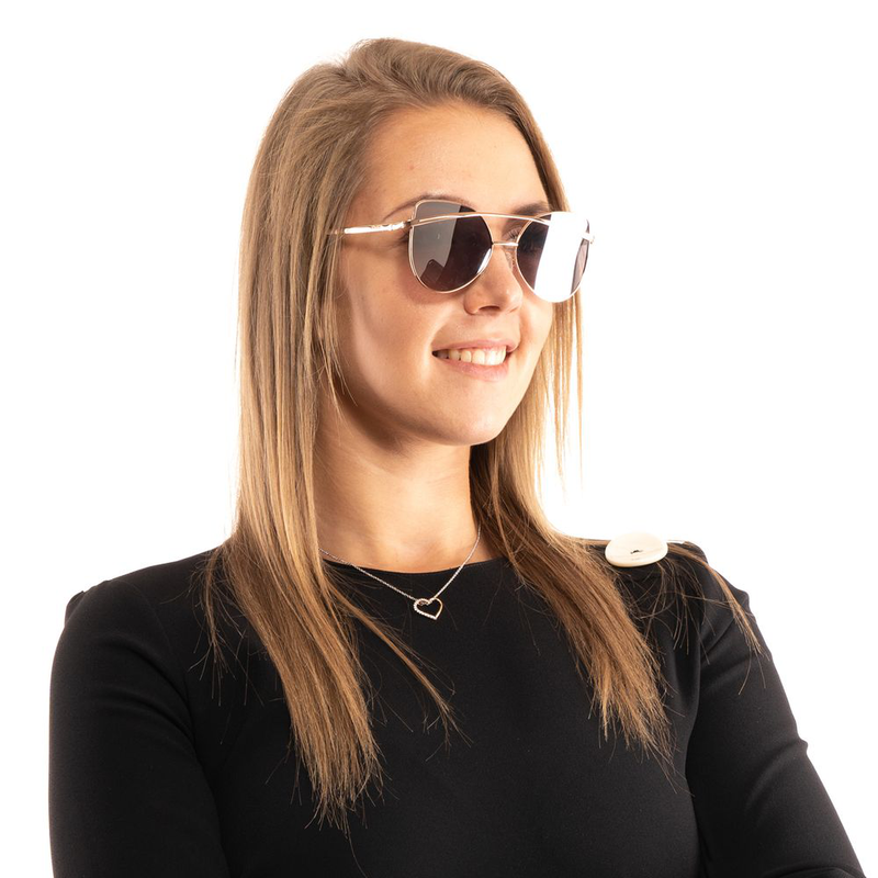 Rose gold metal sunglasses-null