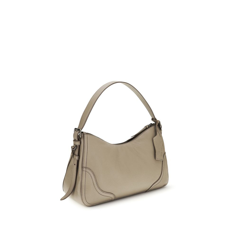 Gray calf leather bos taurus shoulder bag-null