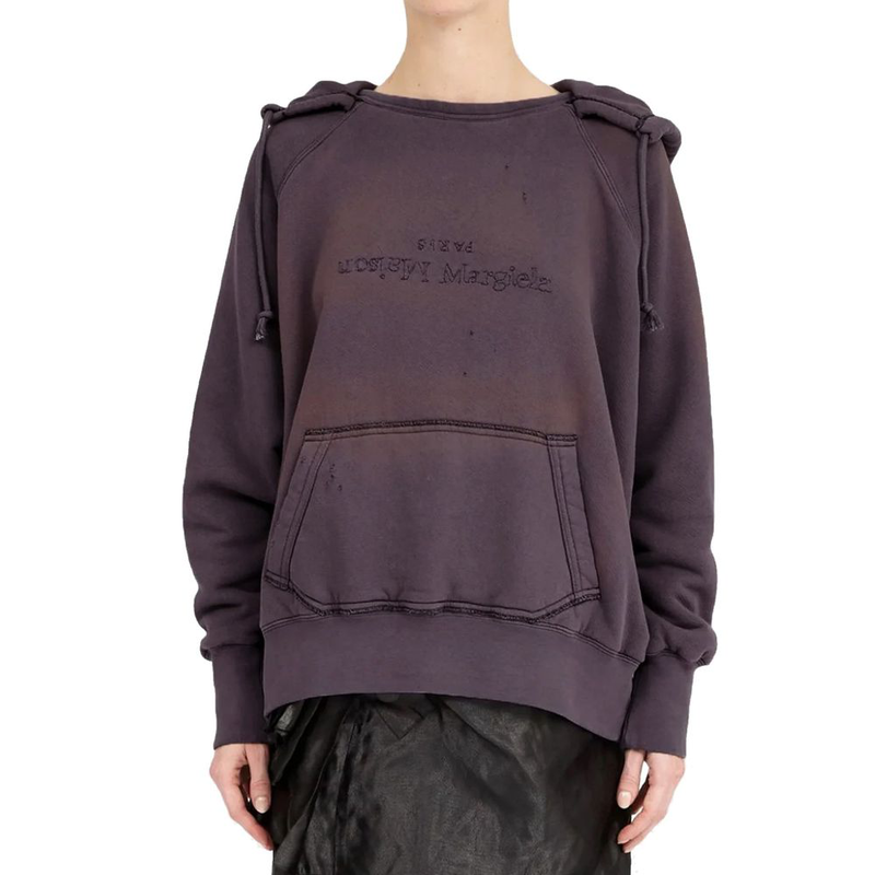 Purple cotton sweatshirt-null