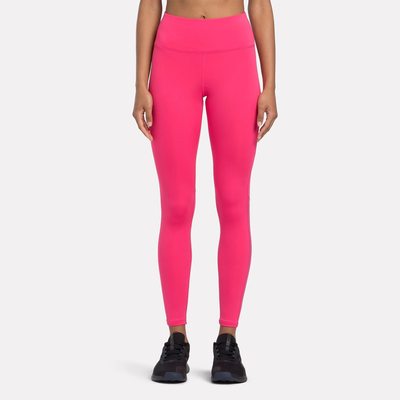 Reebok women's pp basic mesh tight, Pink, medium
