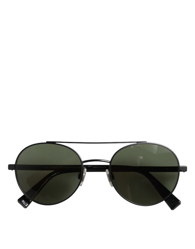 Matte black steel frame gray lens sunglasses-null