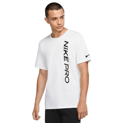 Pro Dri-FIT short-sleeve burnout t-shirt, White / Black, medium