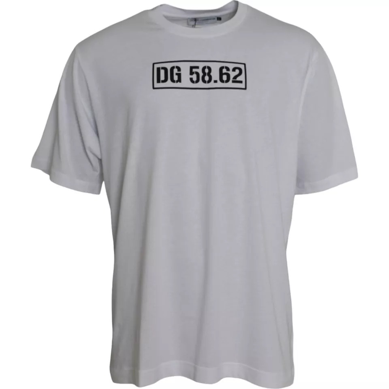 White logo round neck short sleeves t-shirt-null