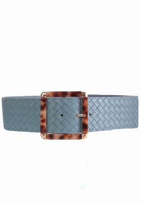 Square buckle belt blue