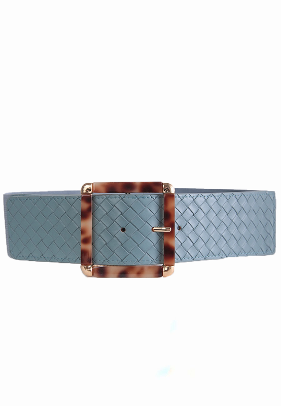 Square buckle belt blue image number null