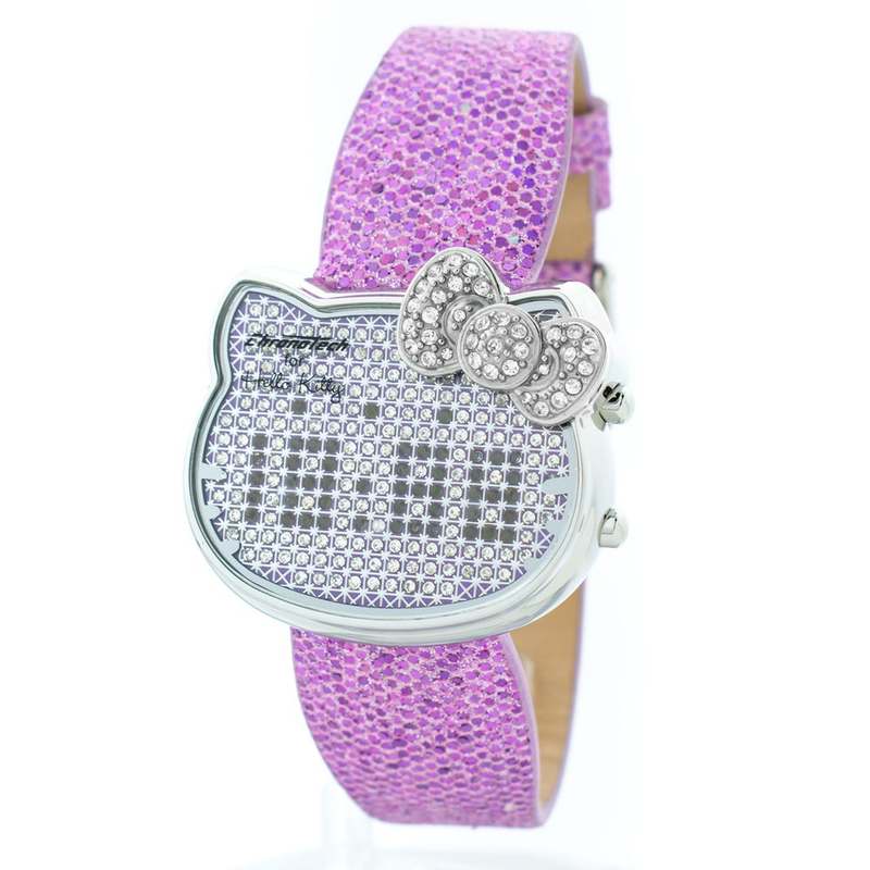 Multicolor leather digital watch-null