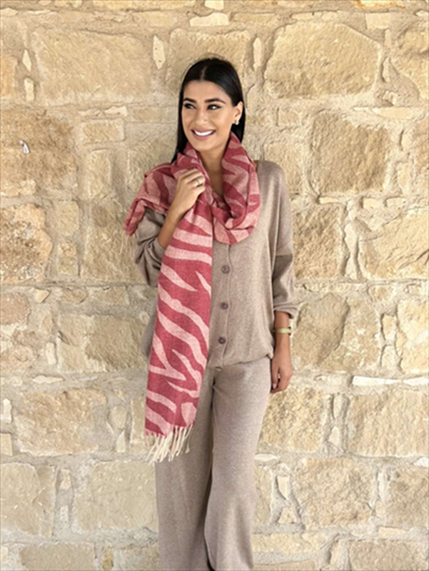 Scarf zebra print image number null