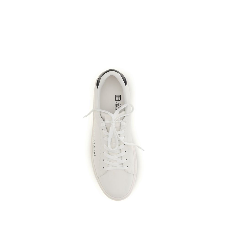 White calf leather bos taurus low top sneakers-null