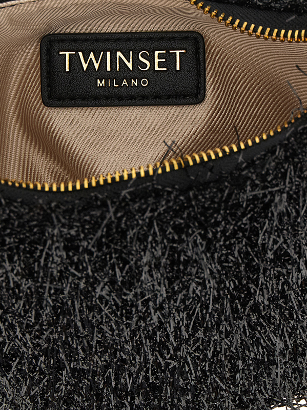 Black polyester handbag-null