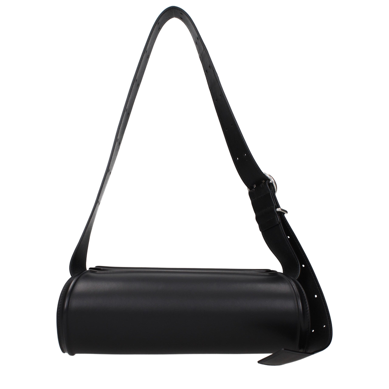 Black leather crossbody bag-null