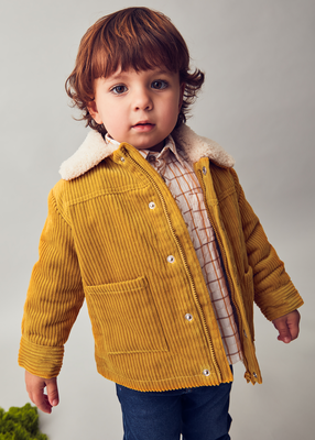 Corduroy coat, Yellow, medium