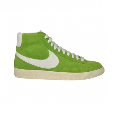 Blazer mid premium vintage suede, Green / White, medium