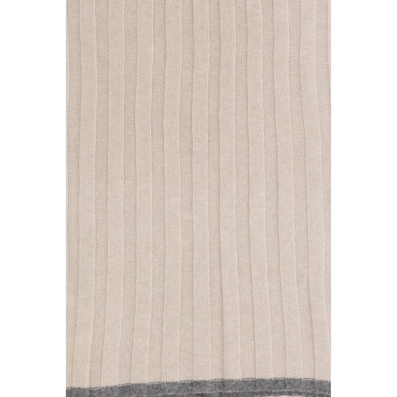 Beige cashmere scarf-null