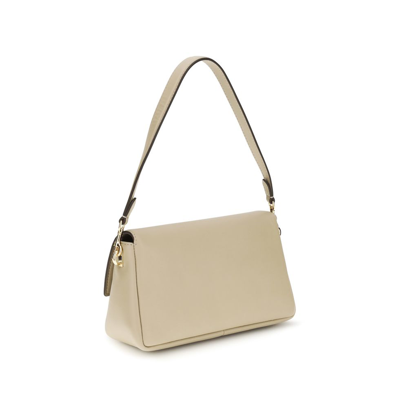 Beige calf leather bos taurus shoulder bag-null