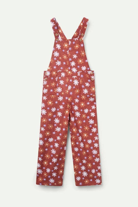 Product image: Girls corduroy jumpsuit with floral print-null