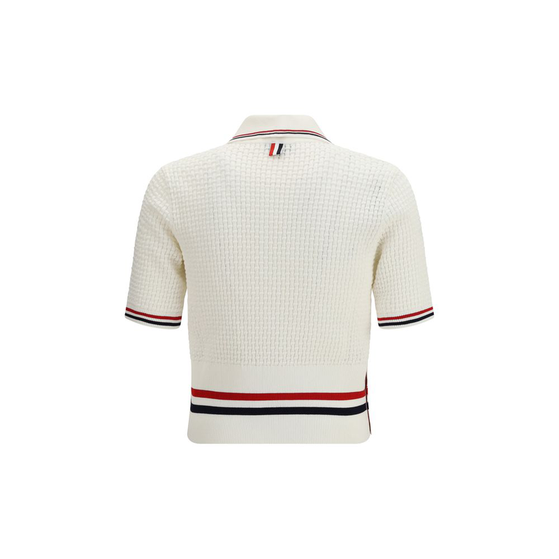 White cotton polo shirt-null