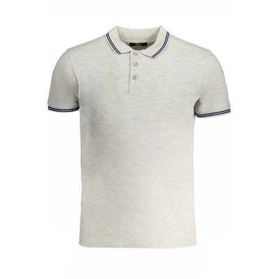 Grigio cotton men polo shirt, Grey, medium