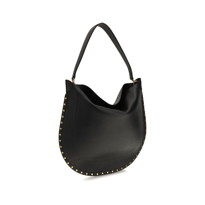 Black calf leather bos taurus shoulder bag-null
