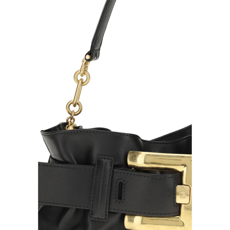 Black calf leather bos taurus shoulder bag-null