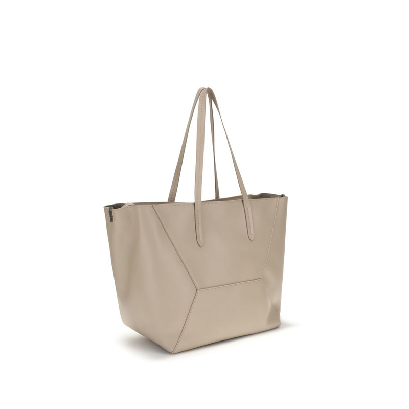 Beige calf leather bos taurus shoulder bag-null