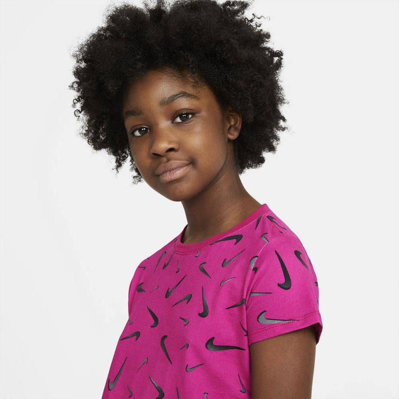 Nike sportswear girls crop swooshes t-shirt image number null