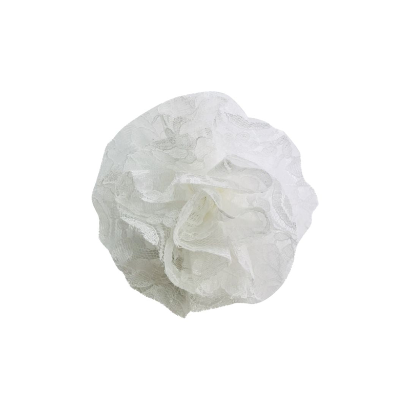 Dolly by le petit tom &reg; lacy hair rosette/ broach off-white-null