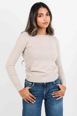 Knitted top, Beige, medium