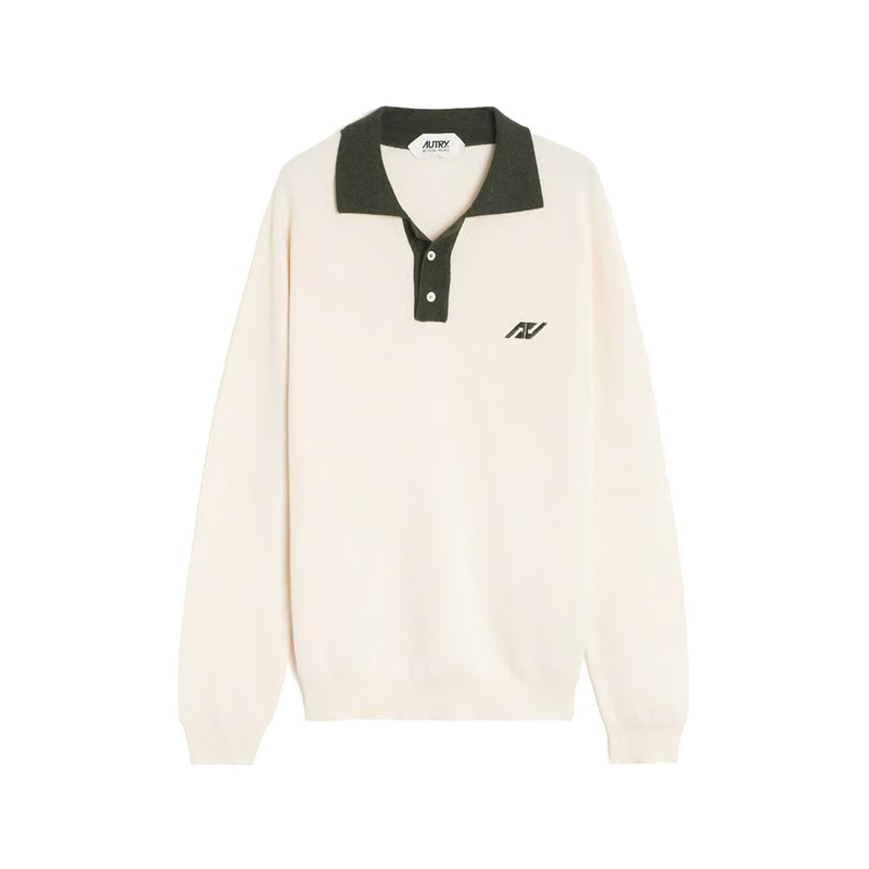 Beige cotton polo shirt-null