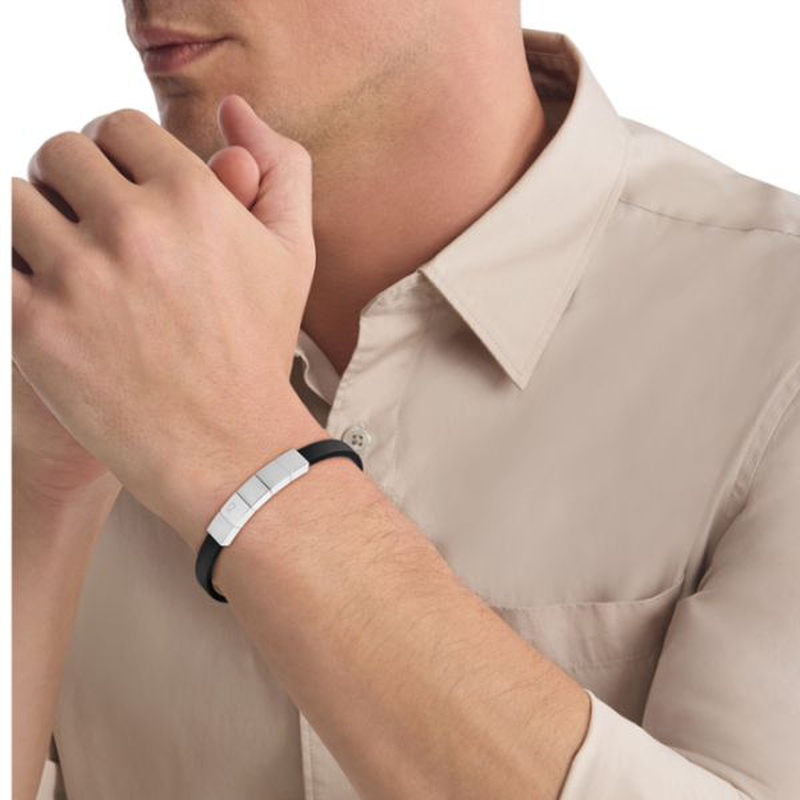 Product image: Calvin Klein architectural leather men's bracelet-null