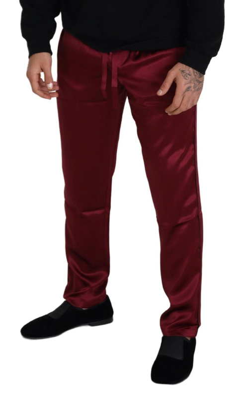 Bordeaux silk dg sleep lounge pants-null
