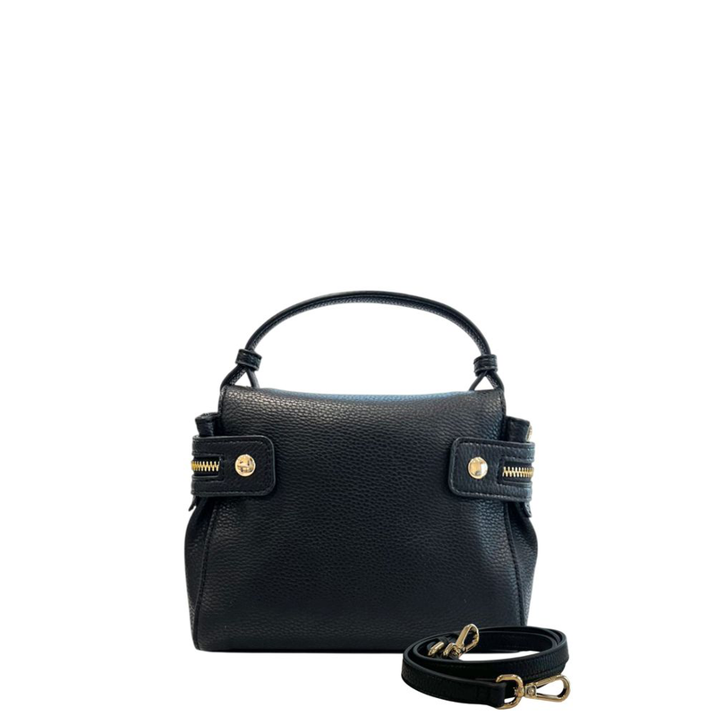 Black pu women's handbag-null