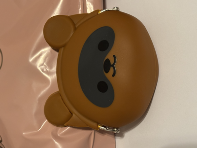 Pvc – coin wallets for girls - brown bear