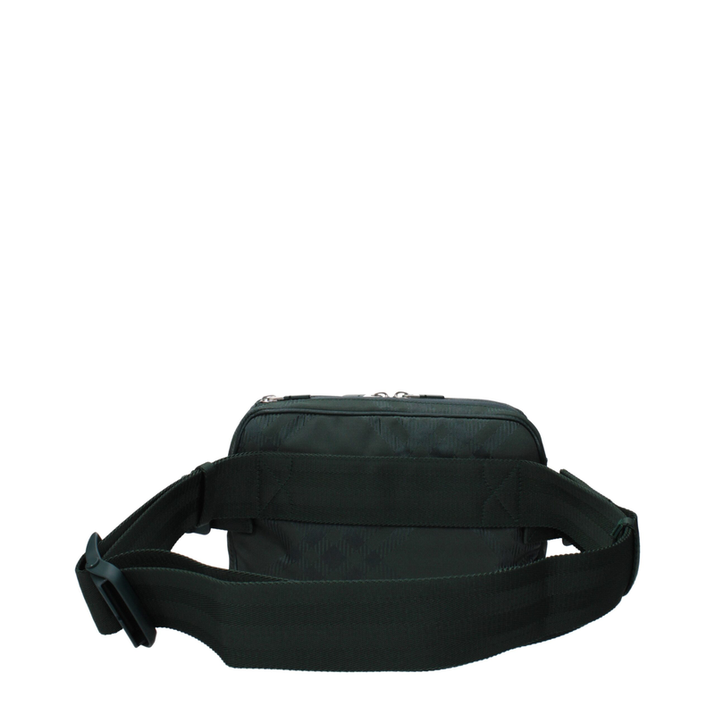 Green nylon backpack-null