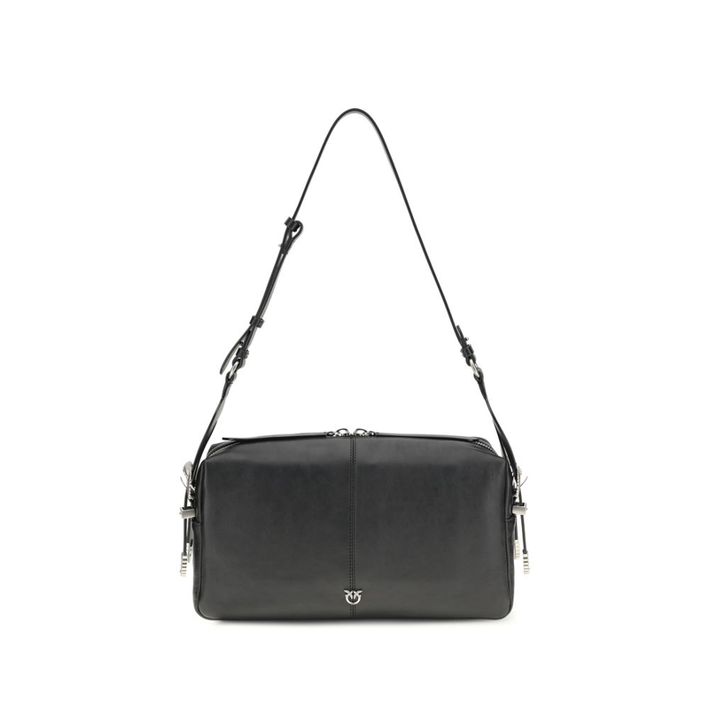 Black calf leather bos taurus shoulder bag-null