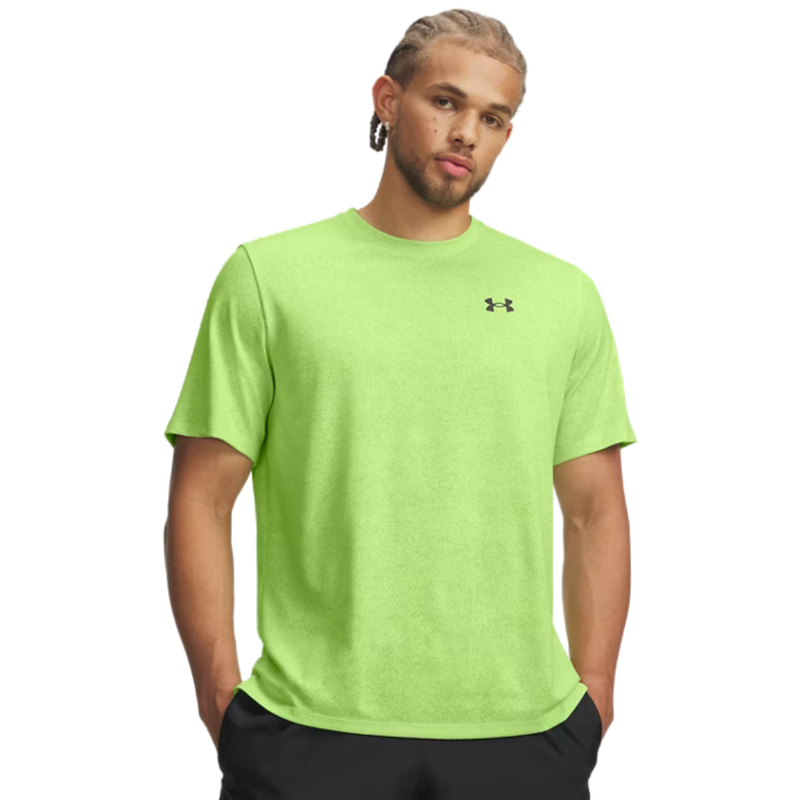 Under armour tech novelty short sleeve athletic men t-shirt yellow 6005920-391-null