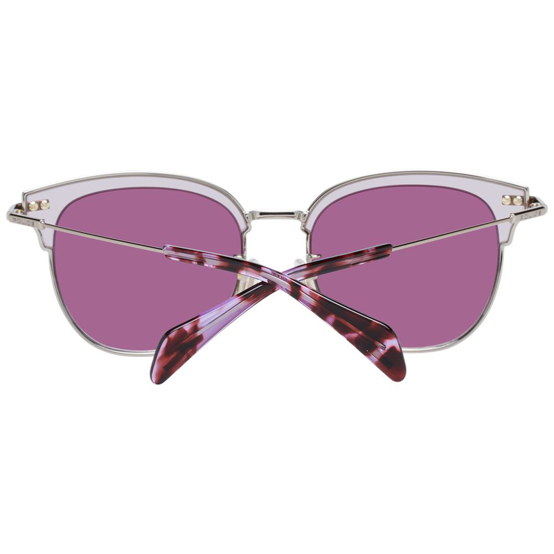 Burgundy metal & plastic sunglasses-null