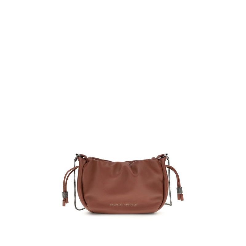 Brown calf leather bos taurus shoulder bag-null