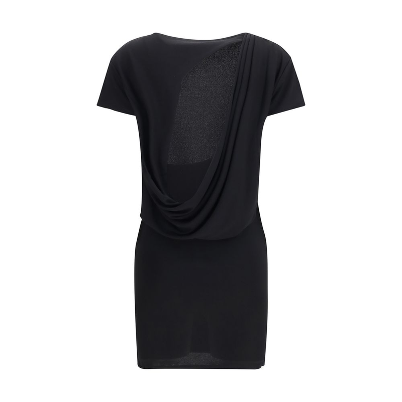 Black viscose cocktail dress-null