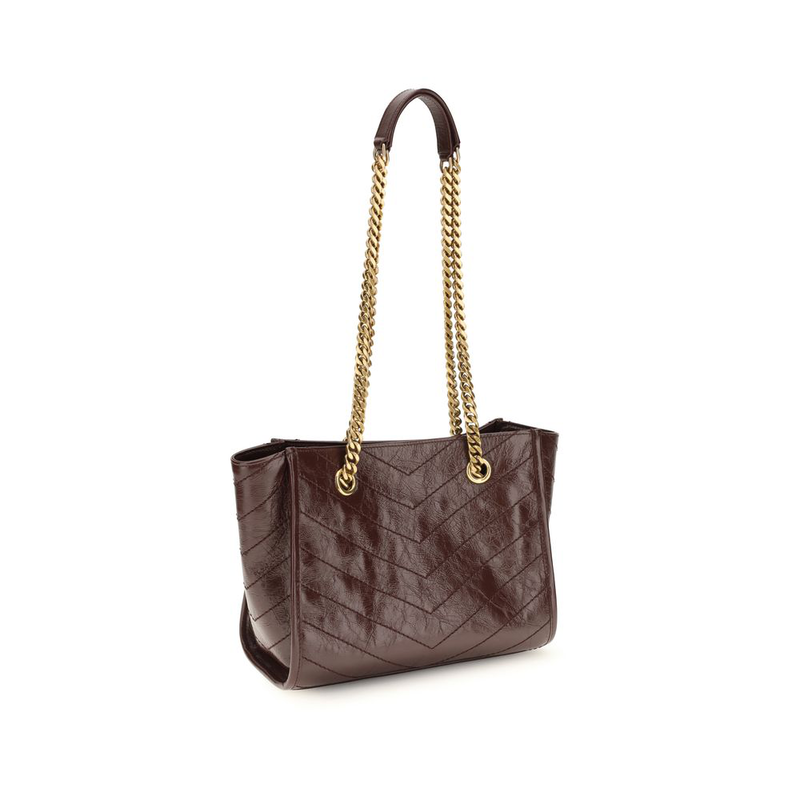 Brown calf leather bos taurus shoulder bag-null