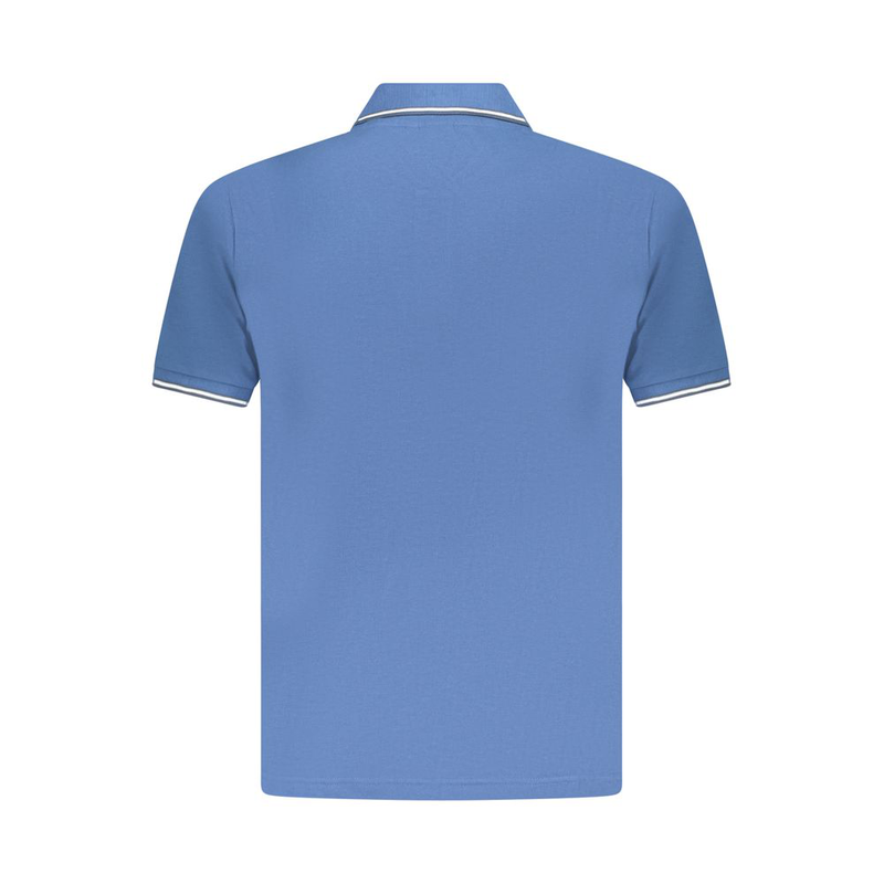 Blue cotton men's polo shirt-null