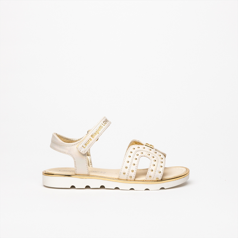 Product image: Laura biagiotti hook and loop studded girls sandals.-null