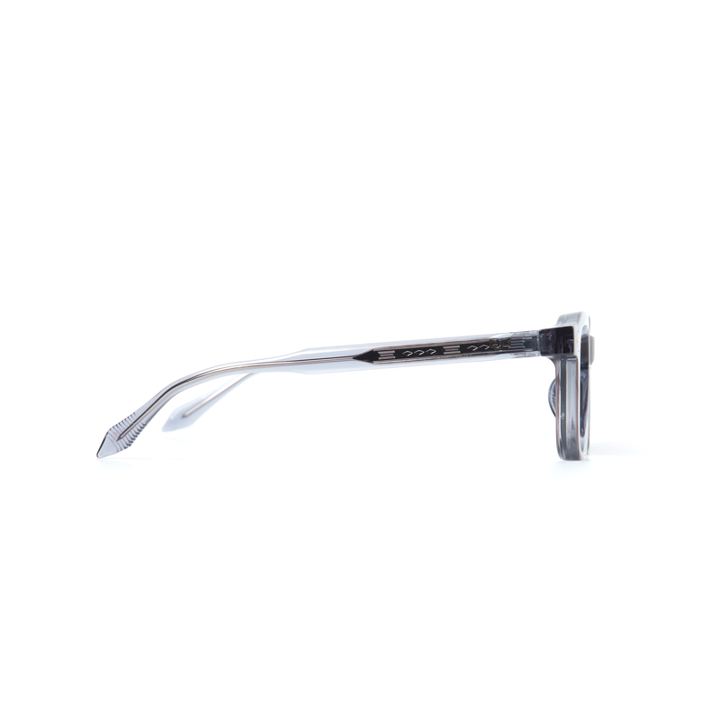Product image: OJO sunglasses square clear blue frame and temples with brown lenses-null