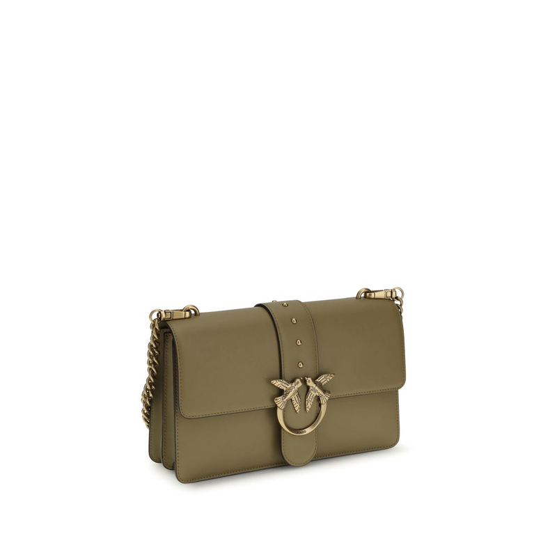 Bicolor calf leather bos taurus shoulder bag-null