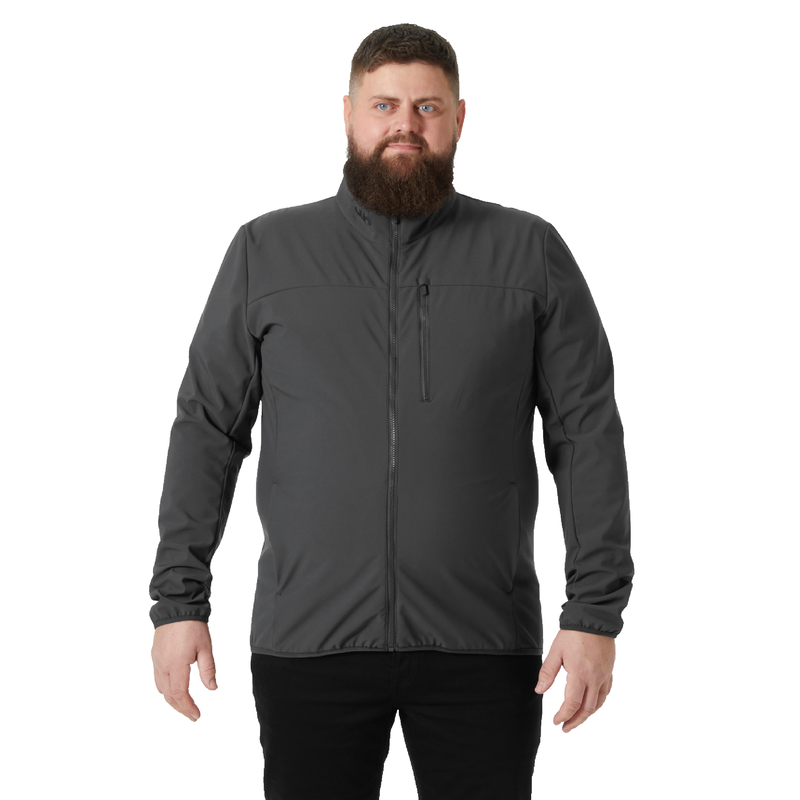 Mens crew softshell jacket 2.0 - ebony , l-null