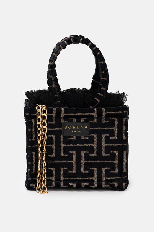 Andro mini tote bag by sorena handmade - black , one size-null
