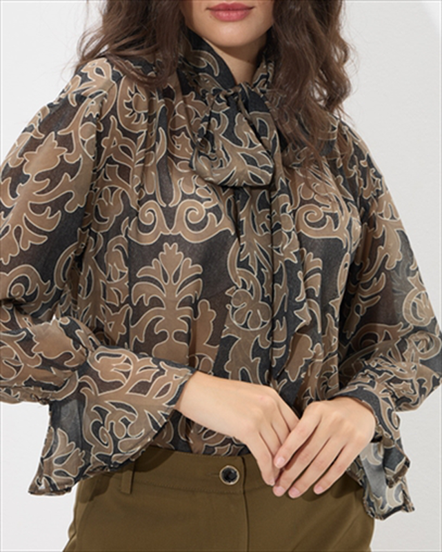 Blouse chiffon printed-null