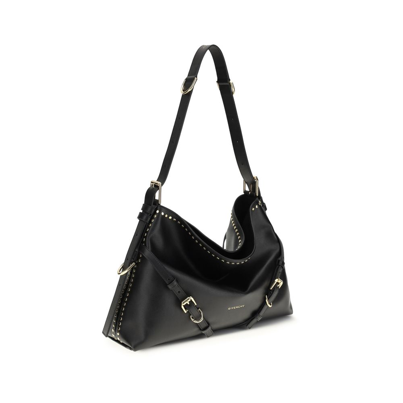 Black calf leather bos taurus shoulder bag-null